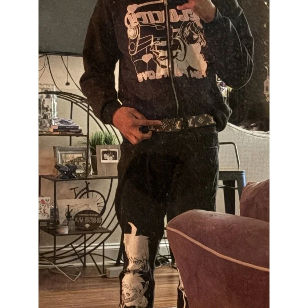 Black Anime Zip Up